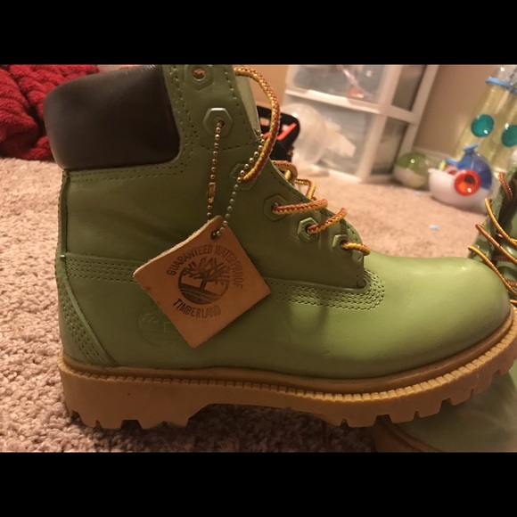lime green timbs